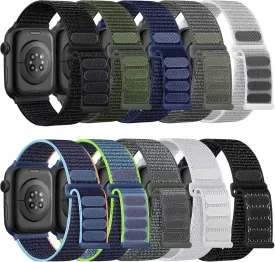 10 Pack Soft Nylon Bands Compatible with Apple Watch for Women Men 38mm 40mm 41mm 42mm 44mm 45mm 49mm, Breathable Stretchy Braided Solo Loop Strap for iWatch Series Ultra 10/9/8/7/6/5/4/3/2/1/SE