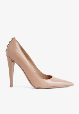110 Patent Leather Rockstud Pumps