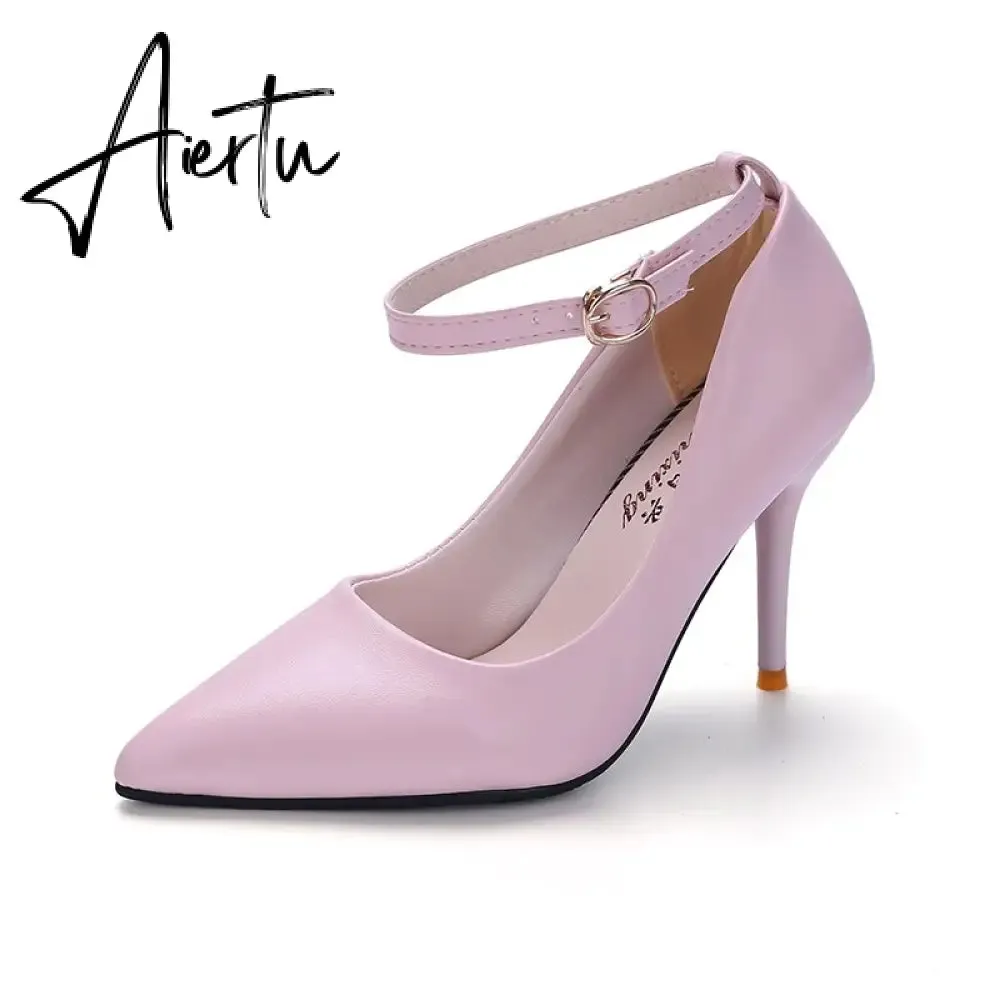 Aiertu Sexy Women Dress Pumps Wedding Fetish Shoe 16CM High Heels Peep toe Platform Patent Leather Nighclub Shoes Women Black Pumps