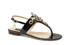 Black Flat Sandals