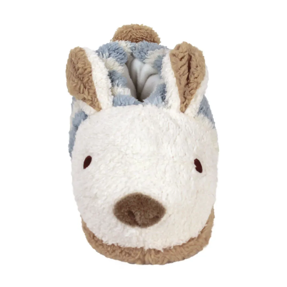 Blue Striped Bunny Slippers JulesRoche Soft Plush Non-Slip