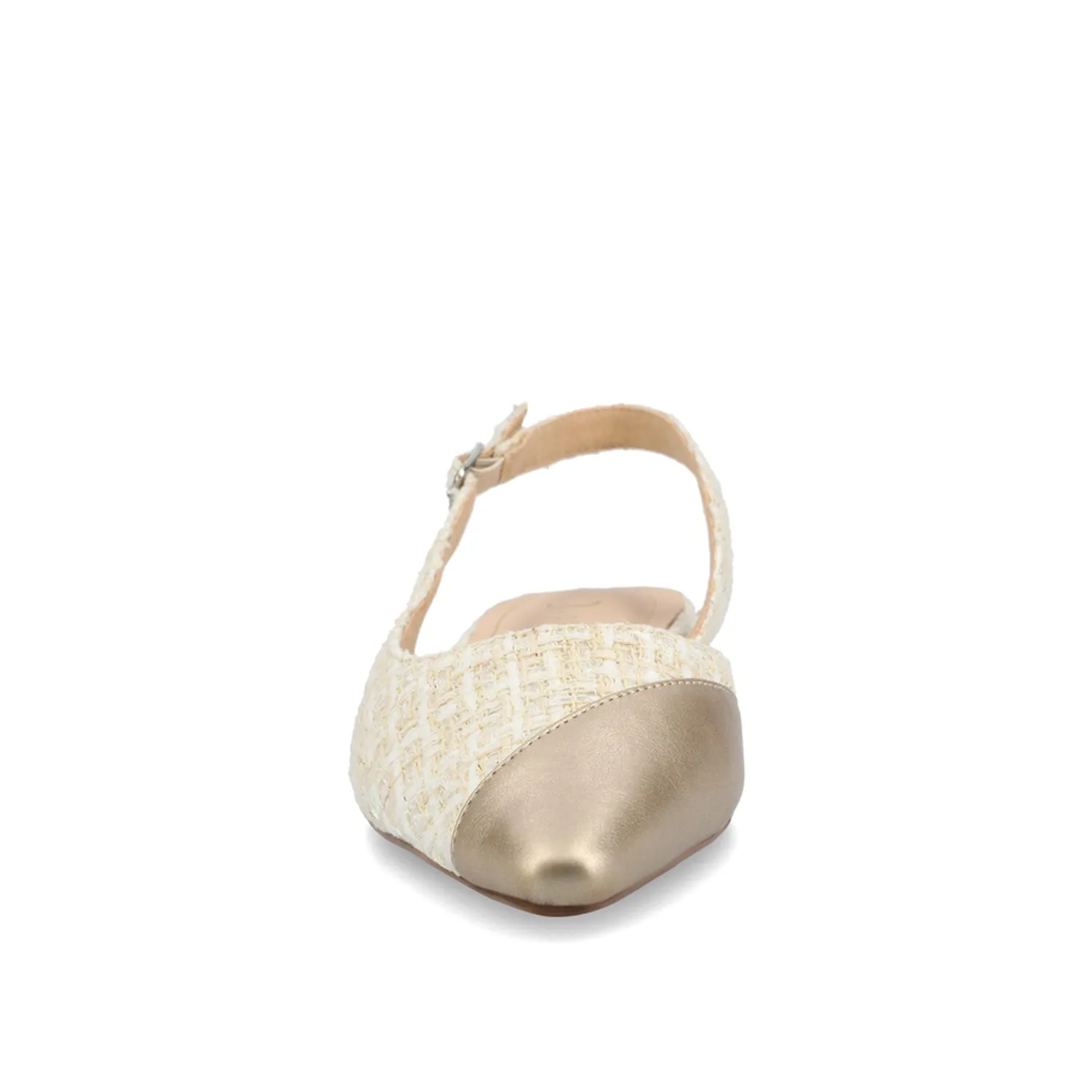 DAPHNNE BALLET FLATS IN TWEED FABRIC