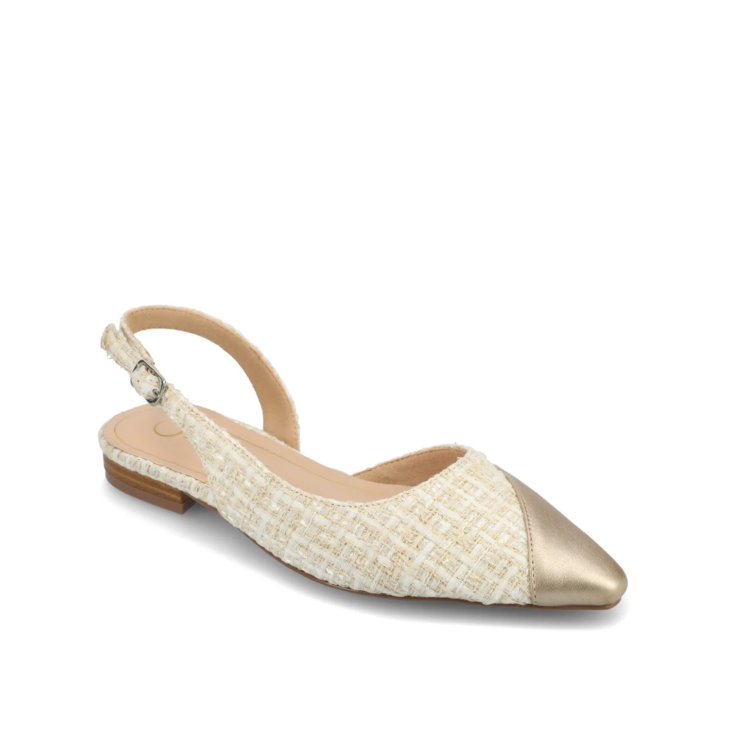 DAPHNNE BALLET FLATS IN TWEED FABRIC