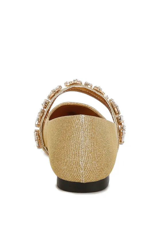 Flavia Diamante Brooch Glitter Ballerinas