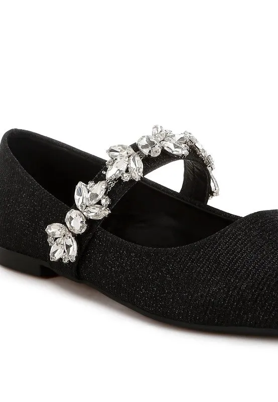 Flavia Diamante Brooch Glitter Ballerinas