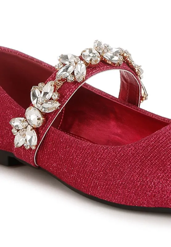 Flavia Diamante Brooch Glitter Ballerinas