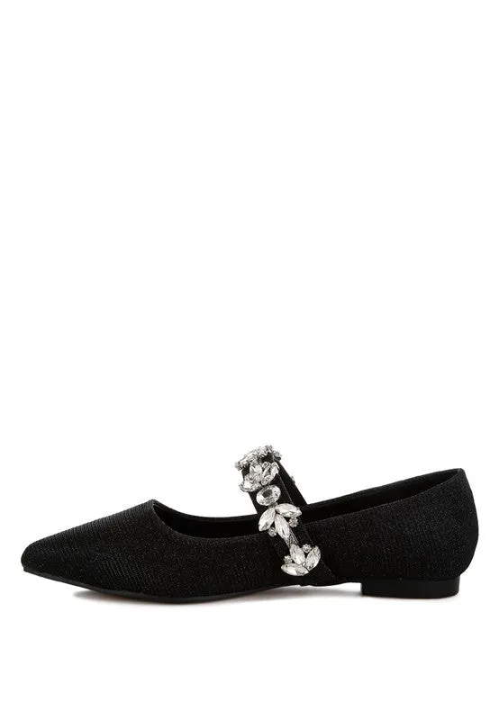 Flavia Diamante Brooch Glitter Ballerinas