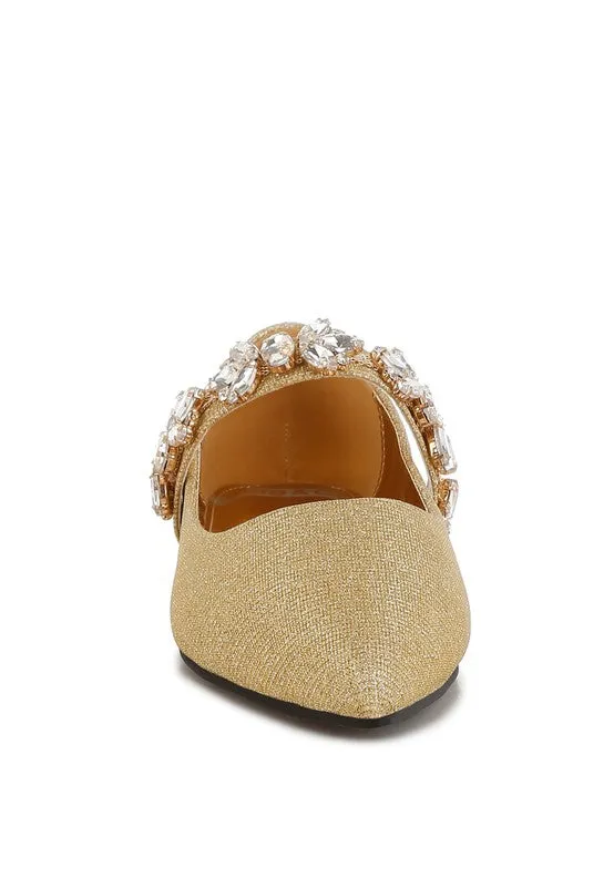 Flavia Diamante Brooch Glitter Ballerinas