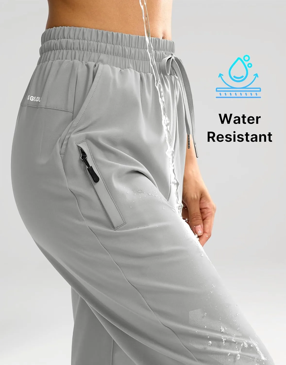 G Gradual Women's 15" Long Shorts Below The Knee Capri Lightweight Quick Dry Hiking Cargo Shorts for Women with 3 Pockets