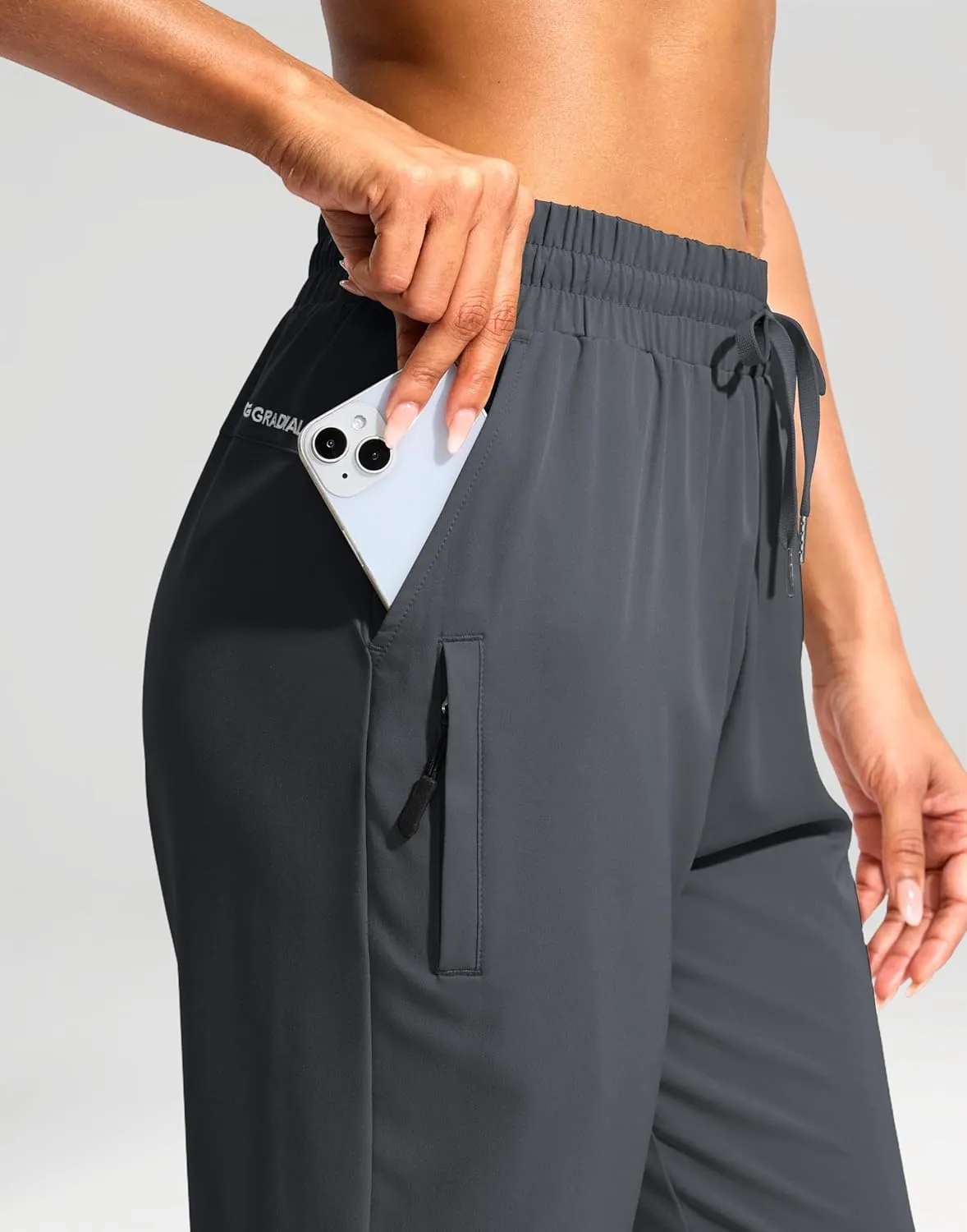 G Gradual Women's 15" Long Shorts Below The Knee Capri Lightweight Quick Dry Hiking Cargo Shorts for Women with 3 Pockets