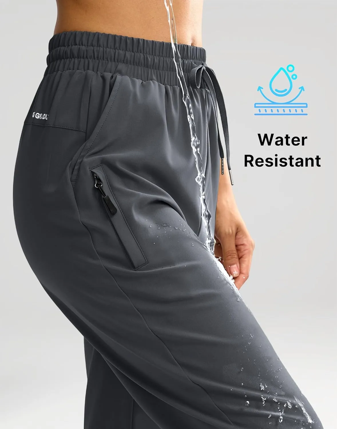 G Gradual Women's 15" Long Shorts Below The Knee Capri Lightweight Quick Dry Hiking Cargo Shorts for Women with 3 Pockets