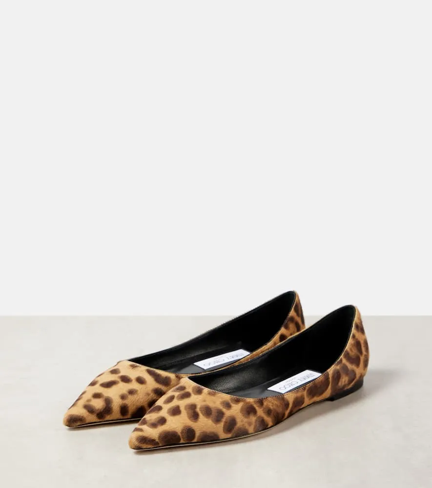 Jimmy Choo Love leopard-print ballet flats