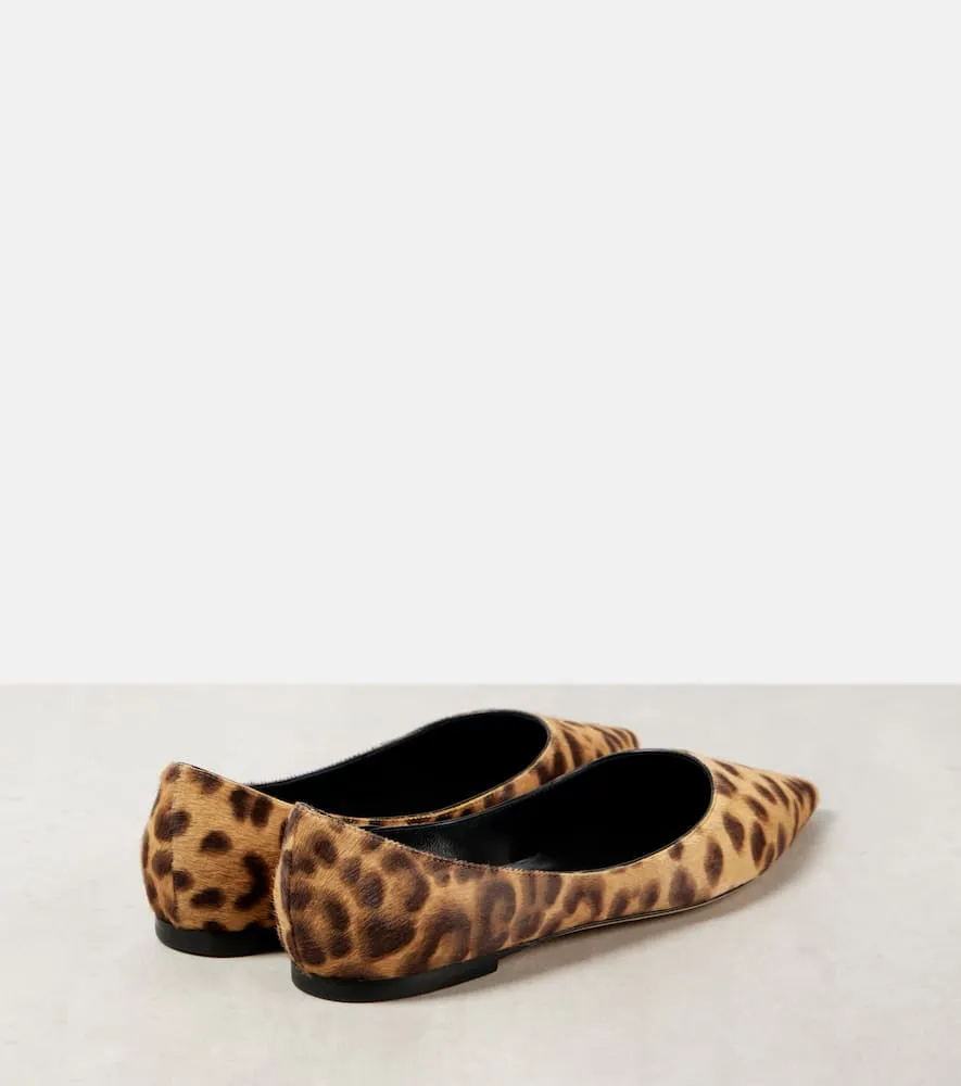 Jimmy Choo Love leopard-print ballet flats