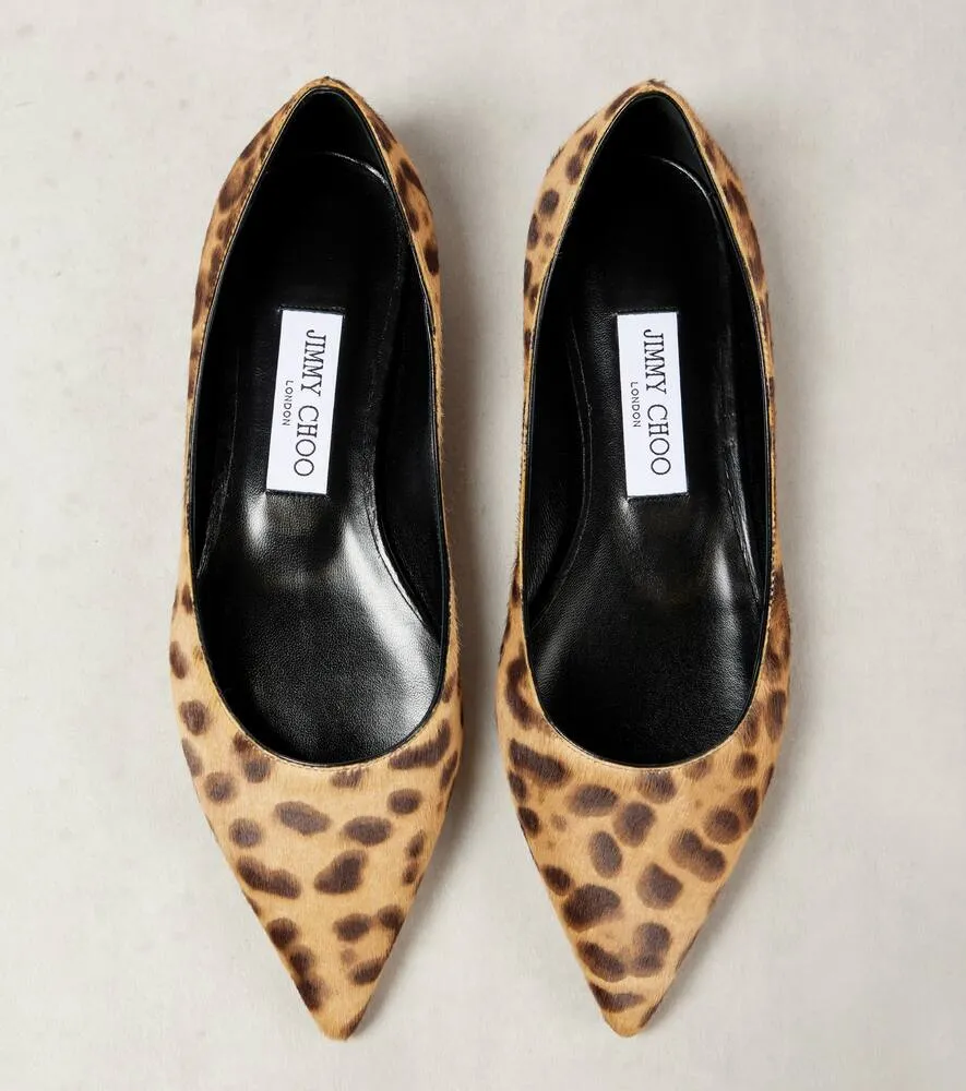 Jimmy Choo Love leopard-print ballet flats