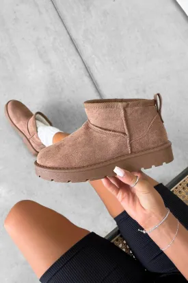 KIKO Ultra Mini Ankle Boots - Mocha