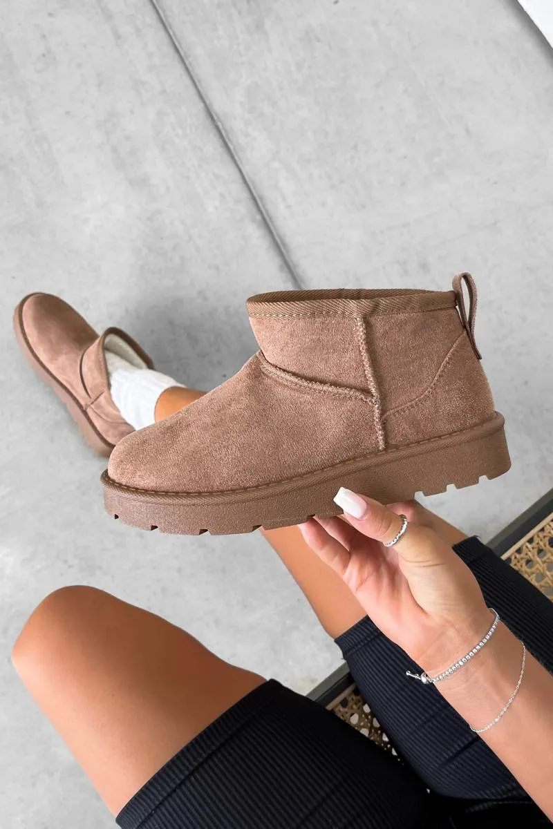 KIKO Ultra Mini Ankle Boots - Mocha