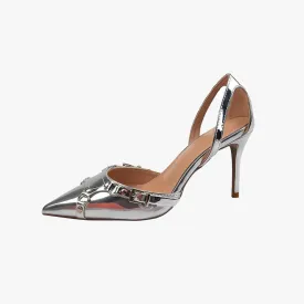 Matrix Silver High Heels Pumps