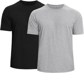 Men's Cotton Crew Neck T-Shirts 4-Pack - Soft Short Sleeve Basic Tees, Comfortable Classic Fit Jersey Shirts for Men