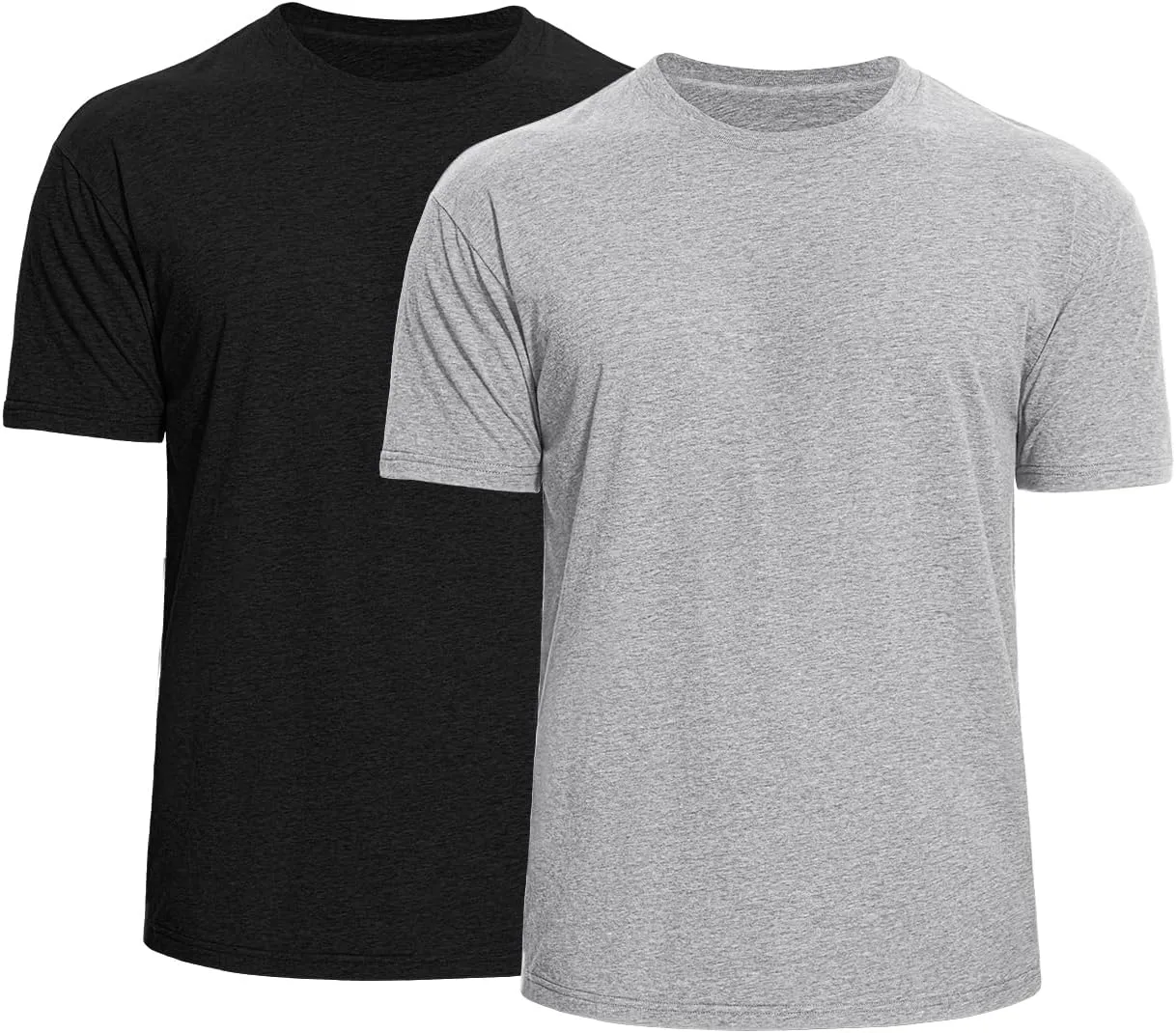 Men's Cotton Crew Neck T-Shirts 4-Pack - Soft Short Sleeve Basic Tees, Comfortable Classic Fit Jersey Shirts for Men