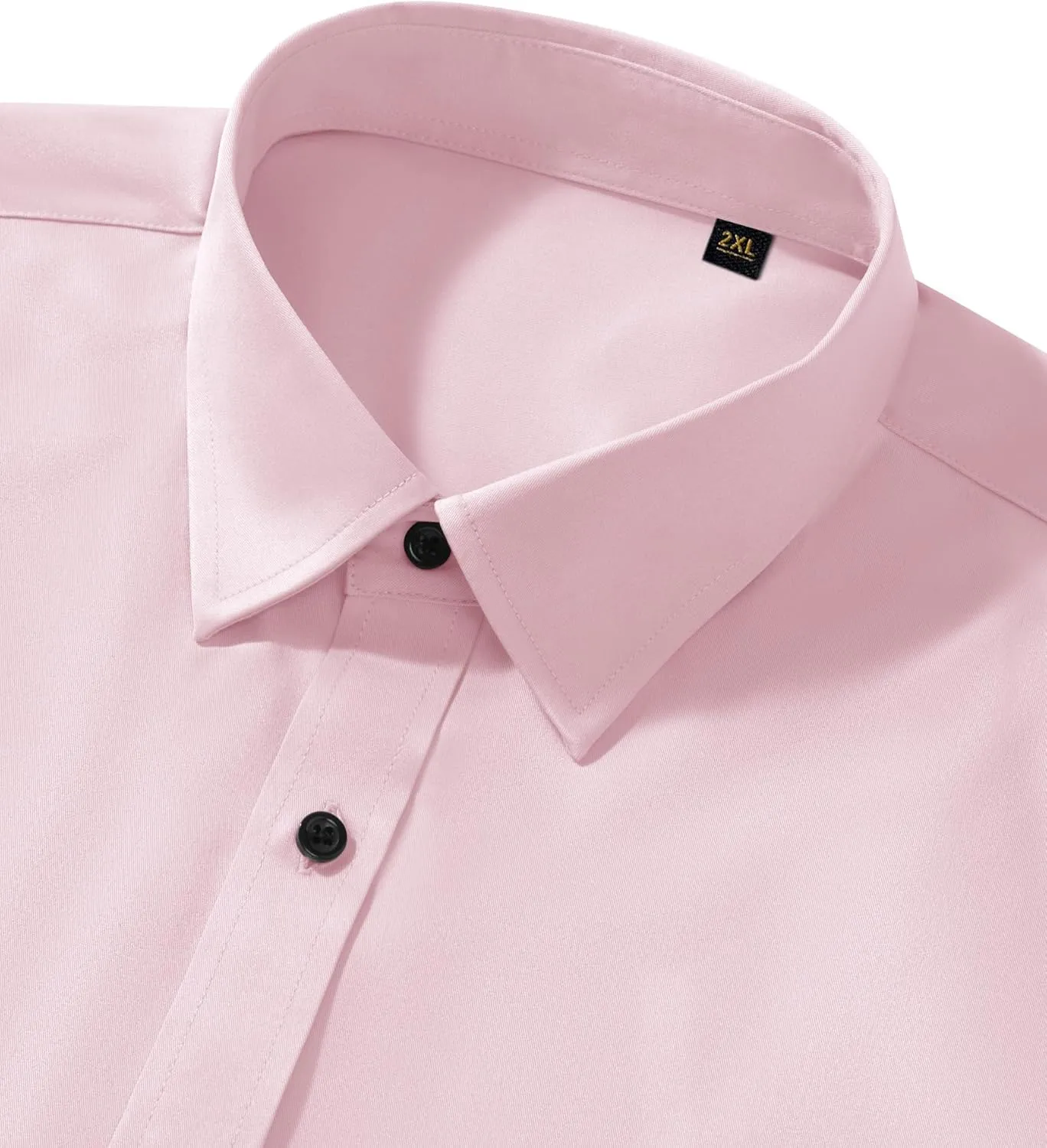 Men's Dress Shirts Long Sleeve Stretch Wrinkle Free Slim Fit Wedding Formal Button Down Shirt
