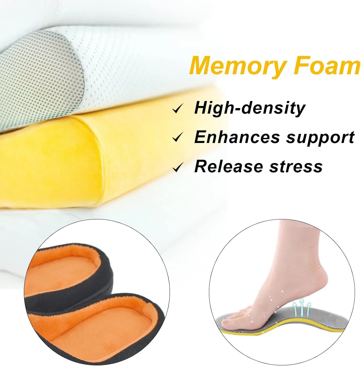Men's Memory Foam Slippers, Comfy House Shoes, Cozy Men's Slippers with Warm Soft Coral Fleece Lining