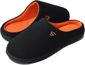 Men's Memory Foam Slippers, Comfy House Shoes, Cozy Men's Slippers with Warm Soft Coral Fleece Lining