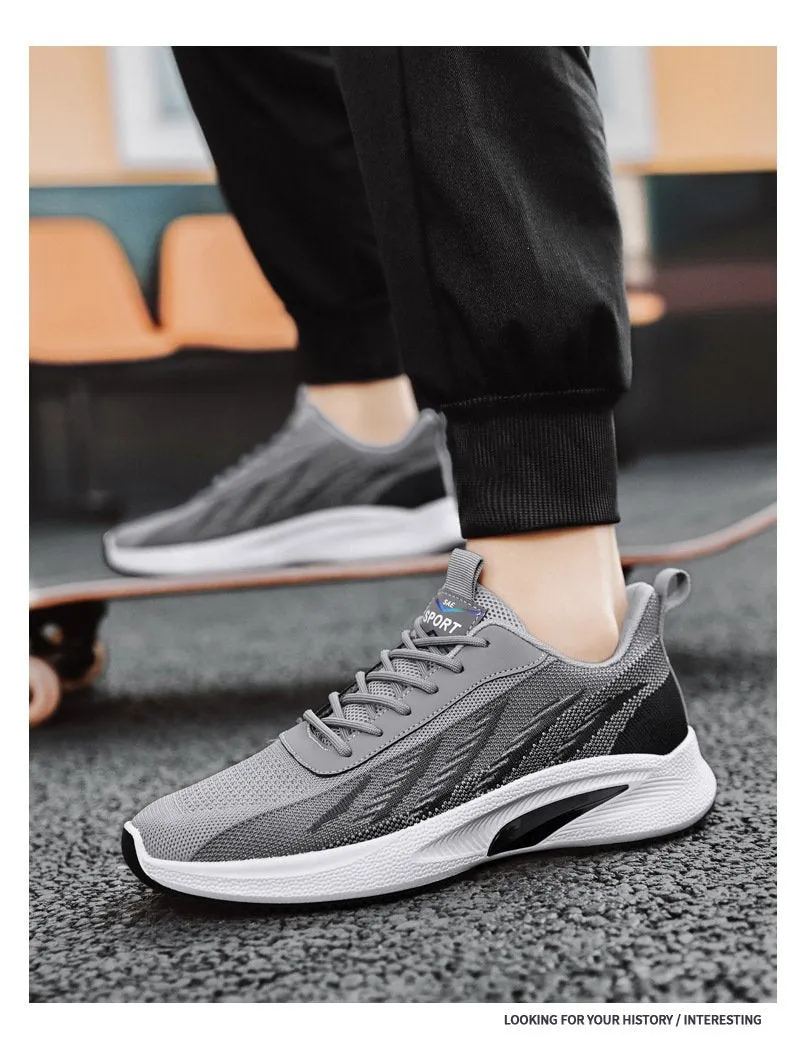Men‘s summer fly-knit lightweight casual breathable sneakers