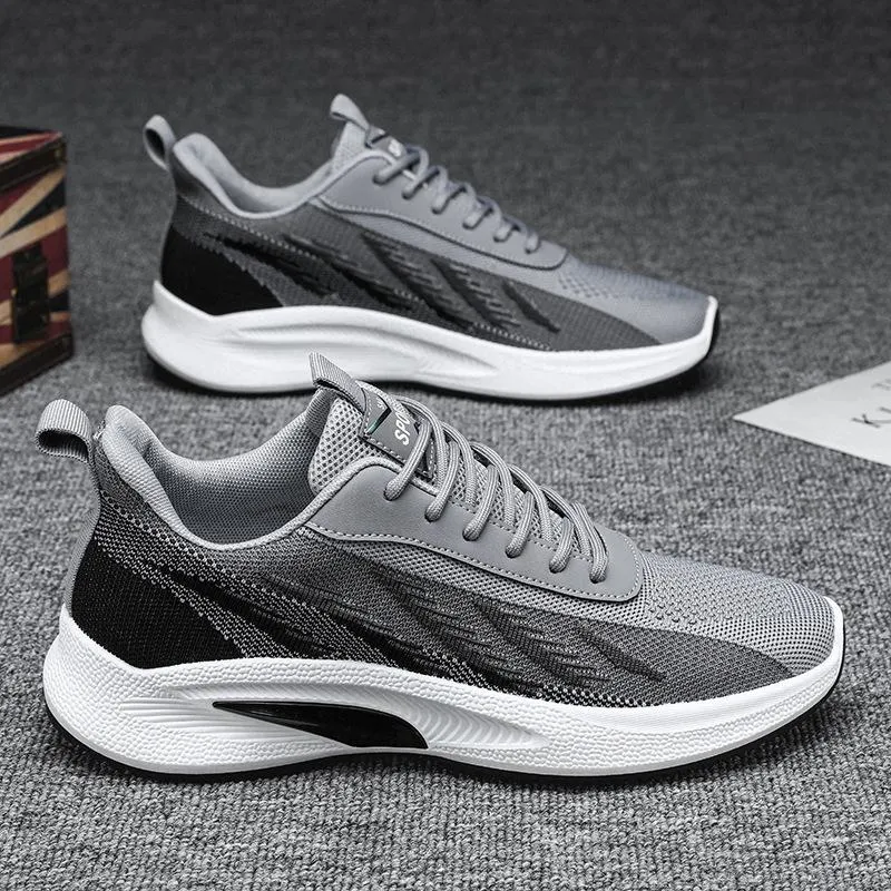 Men‘s summer fly-knit lightweight casual breathable sneakers