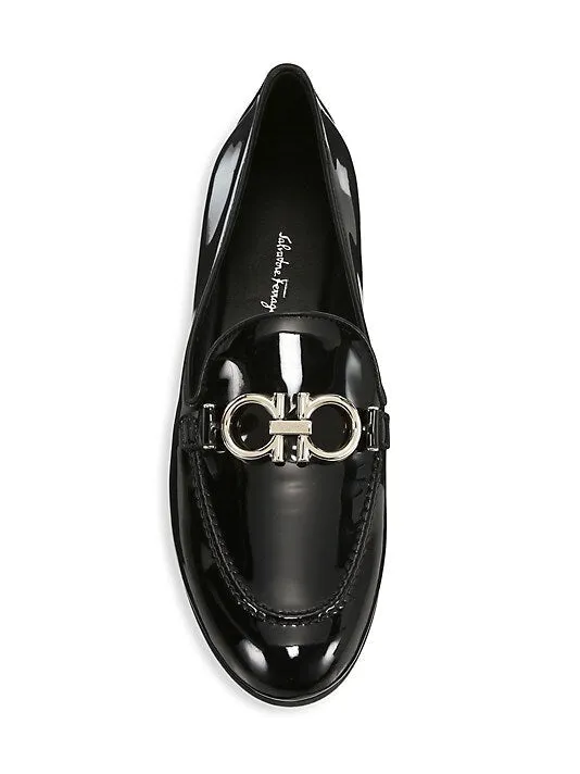 NEW SALVATORE FERRAGAMO Trifoglio Women's 727758 Black Shoe Size 8.5 D MSRP $650