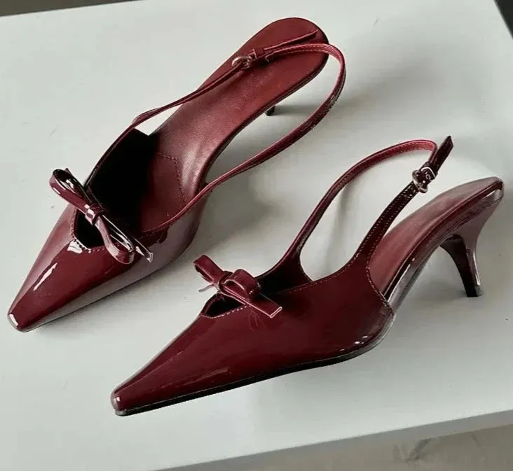 Pointed Toe Sling backs Buckle Strap Pumps