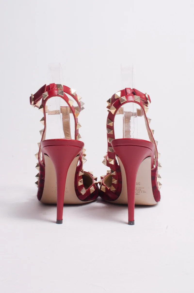 PONYHAIR ROCKSTUD HEELS