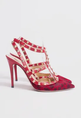 PONYHAIR ROCKSTUD HEELS