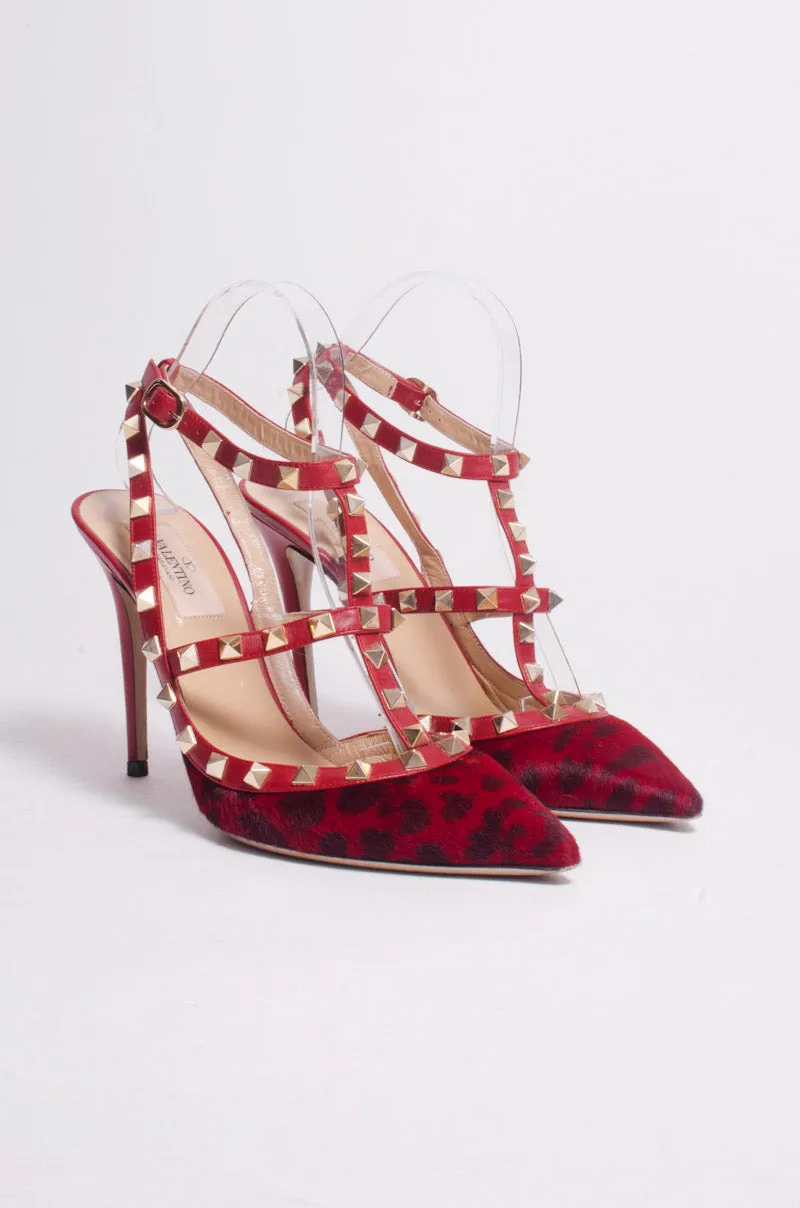 PONYHAIR ROCKSTUD HEELS
