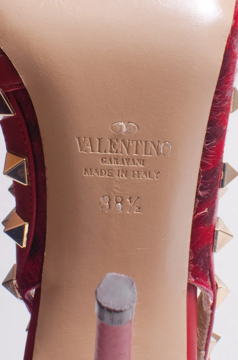 PONYHAIR ROCKSTUD HEELS
