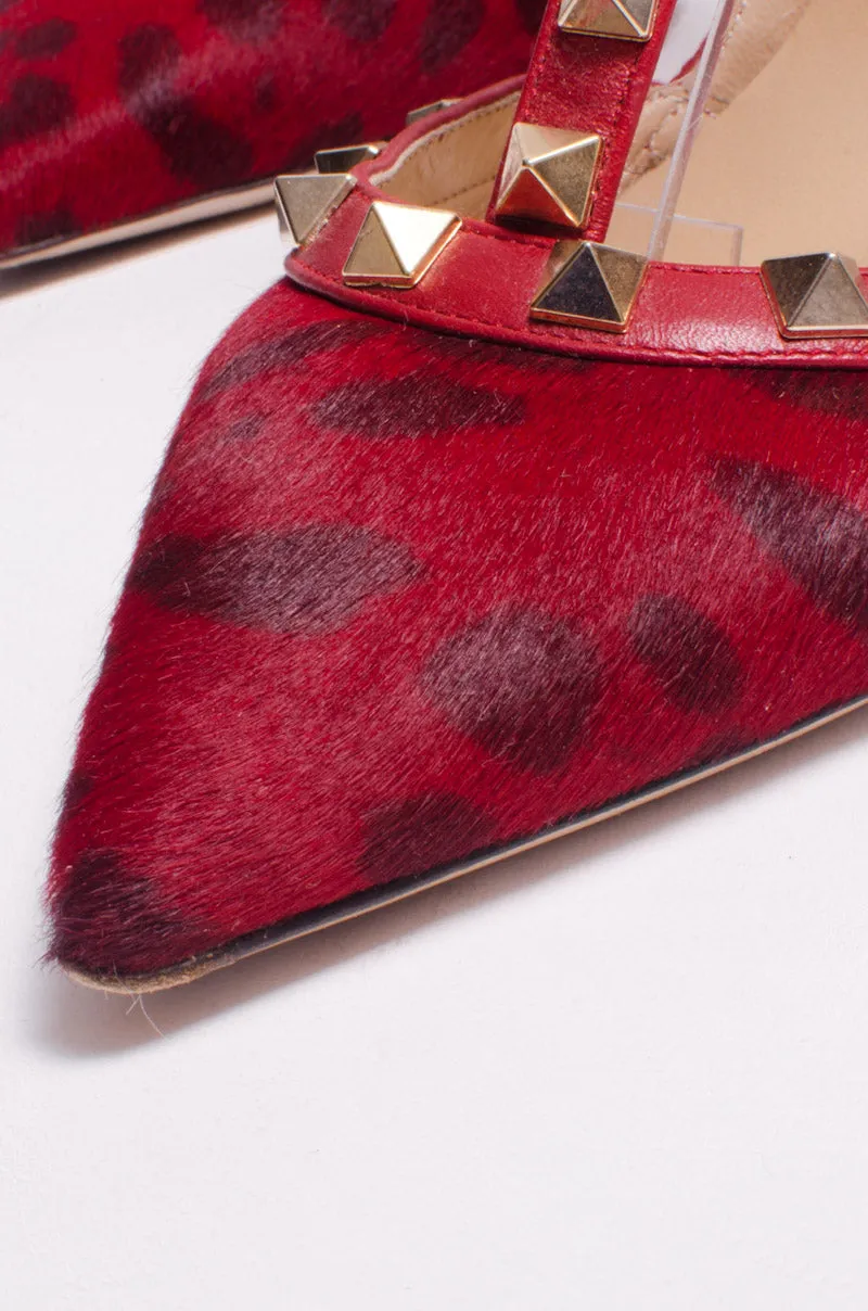 PONYHAIR ROCKSTUD HEELS