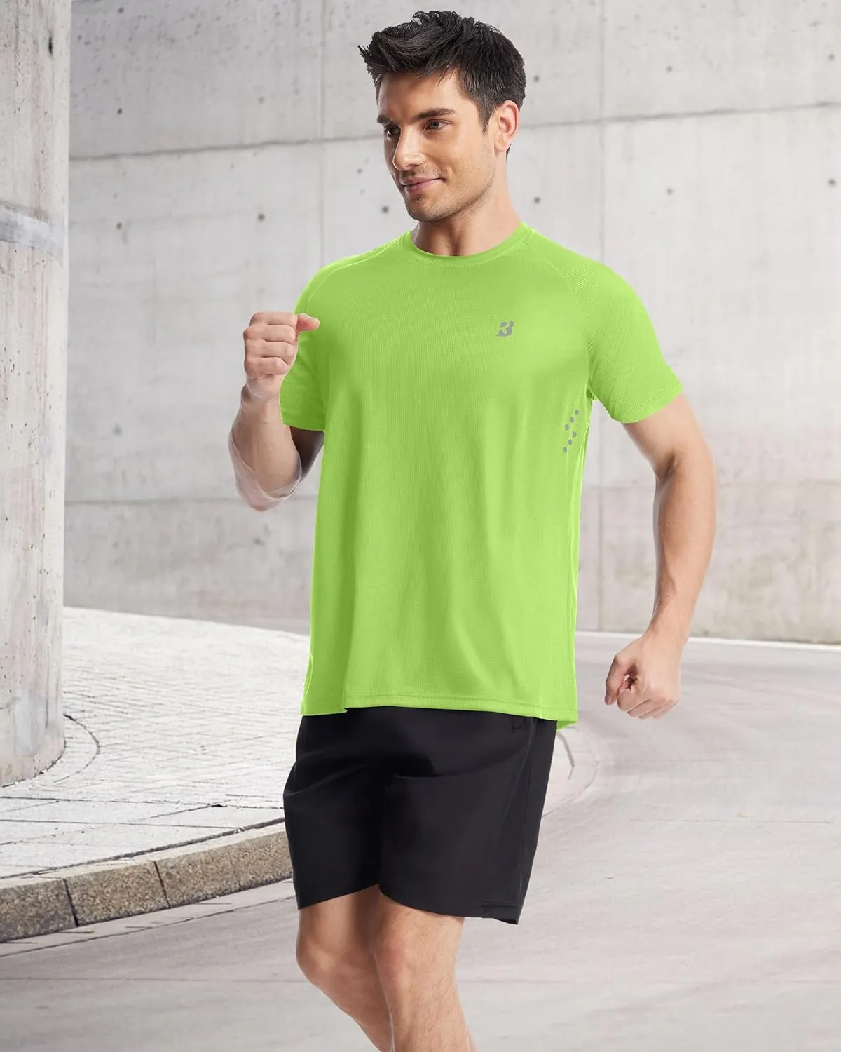 Roadbox Men's UPF 50  Swim Rash Guard, Short Sleeve UV Sun Protection Workout Athletic Shirts Quick Dry Gym Running Tee Tops
