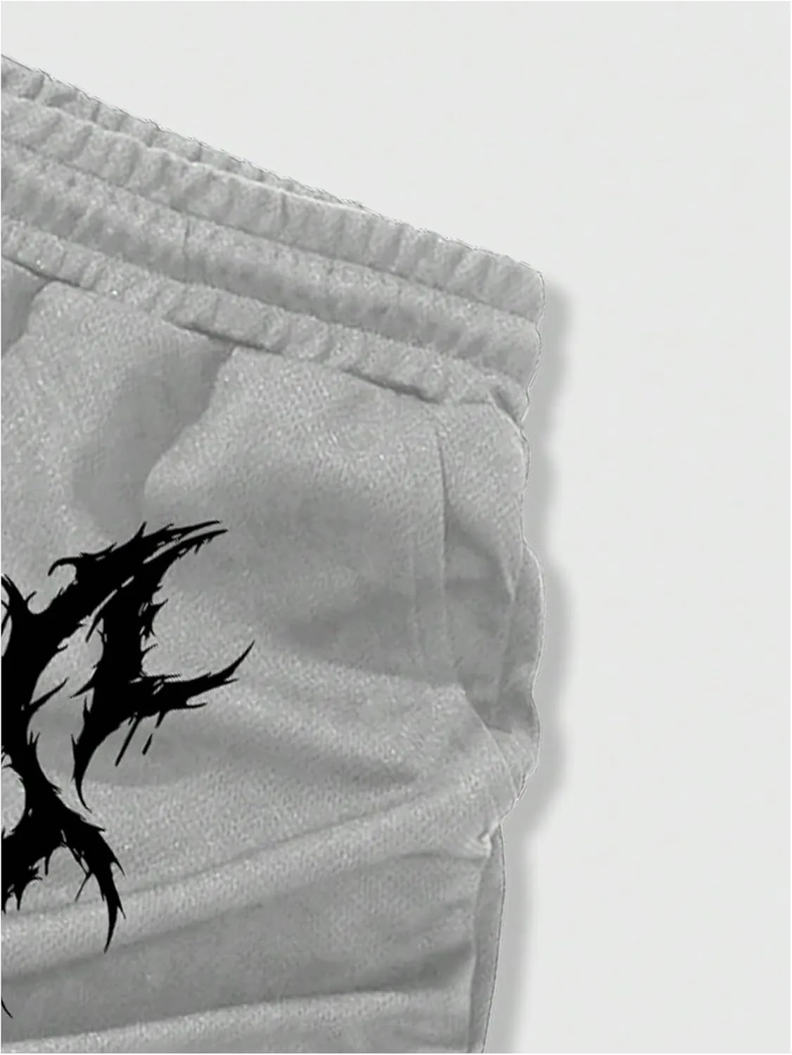 SHENHE Men's Graphic Shorts with Liner Cross Print Drawstring 2 in 1 Goth Gym Track Bottoms