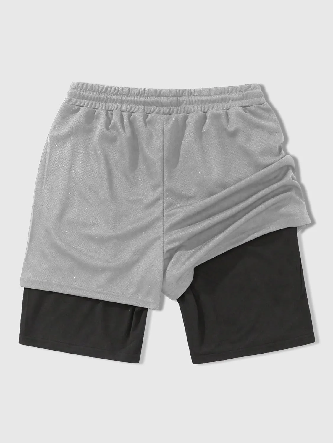 SHENHE Men's Graphic Shorts with Liner Cross Print Drawstring 2 in 1 Goth Gym Track Bottoms
