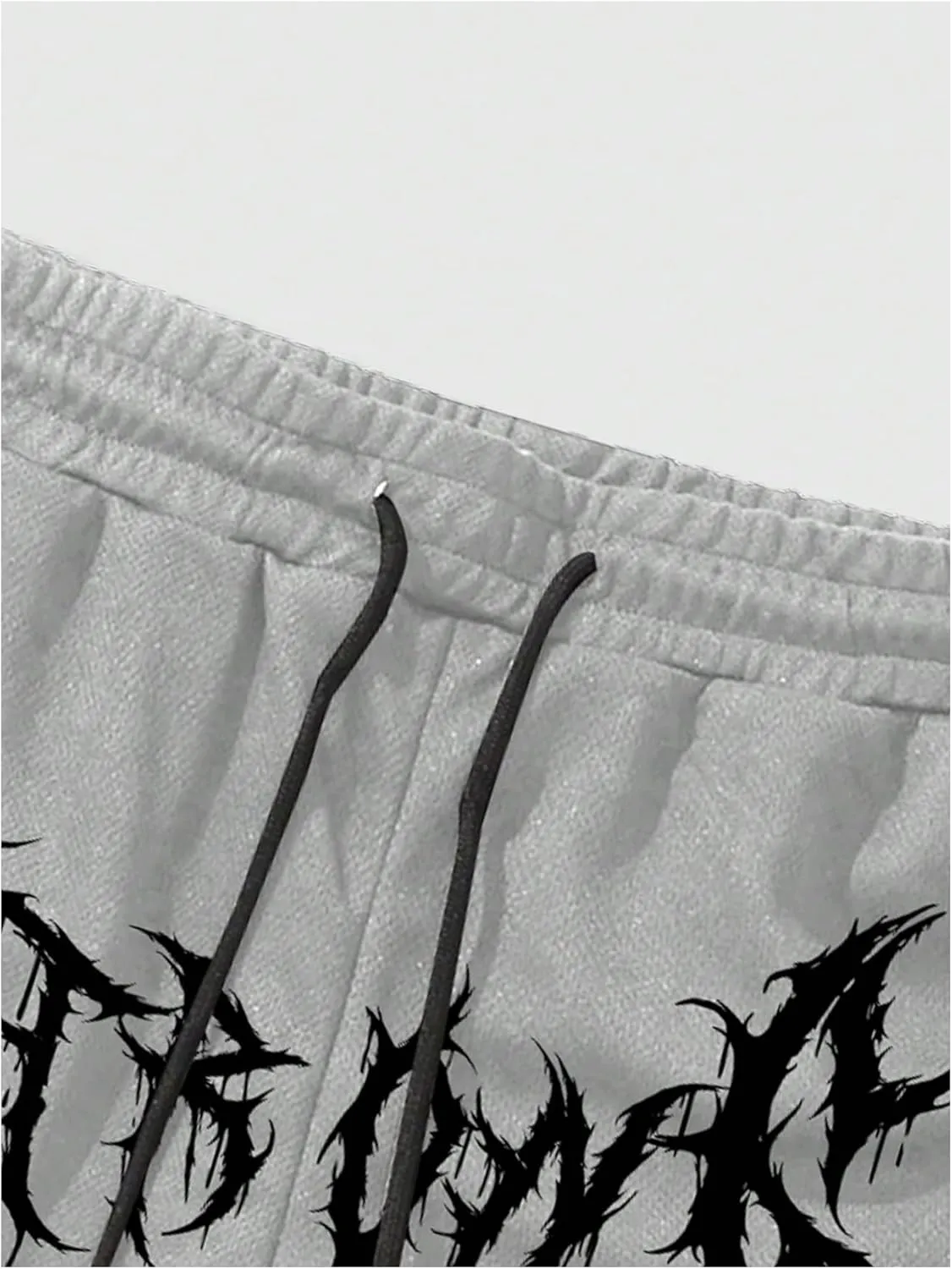 SHENHE Men's Graphic Shorts with Liner Cross Print Drawstring 2 in 1 Goth Gym Track Bottoms