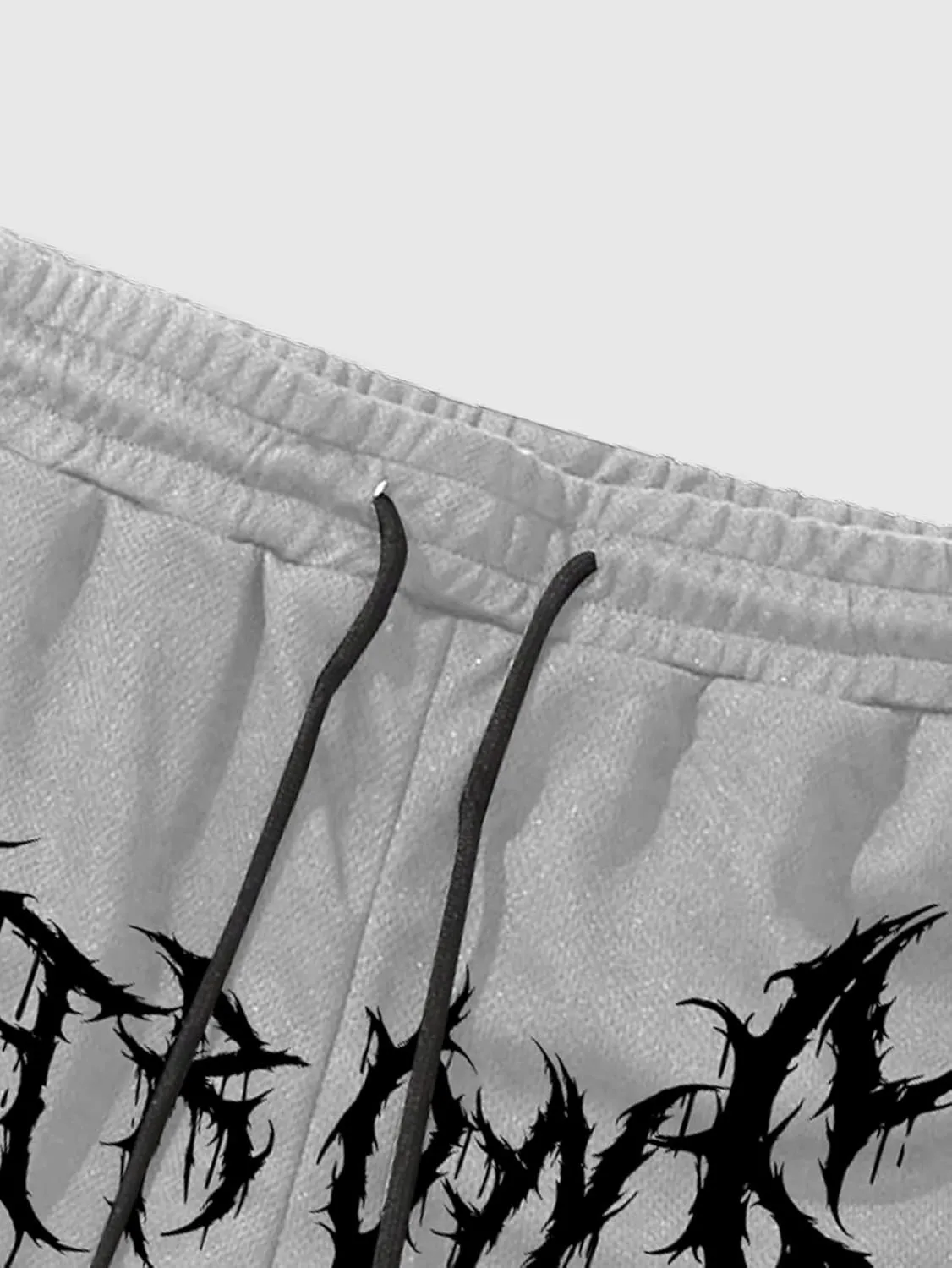 SHENHE Men's Graphic Shorts with Liner Cross Print Drawstring 2 in 1 Goth Gym Track Bottoms