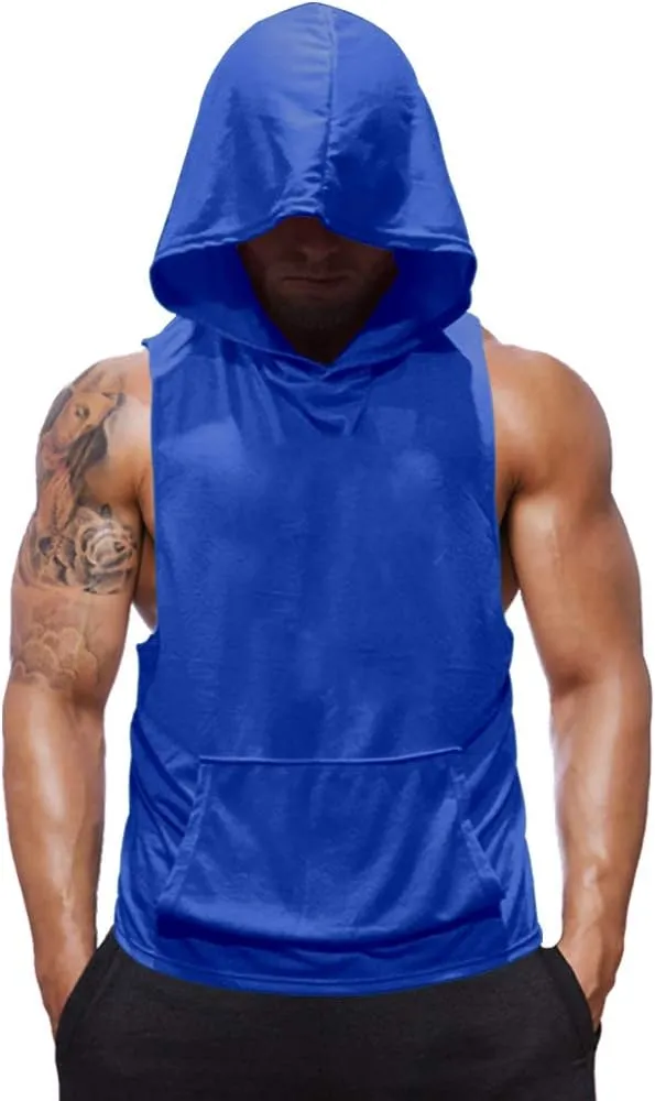 SZKANI Mens Skull Print Sleeveless Fitness Vest Bodybuilding Stringers Workout Tank Tops