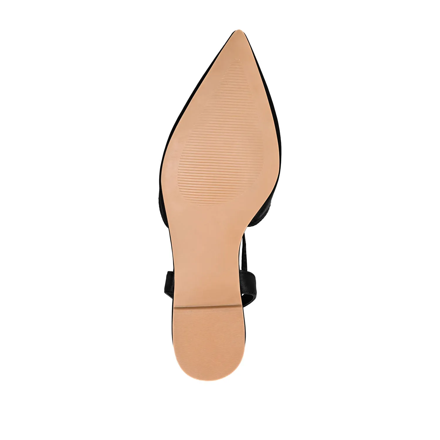 THEIA POINTED TOE FORMAL FLATS IN SATIN