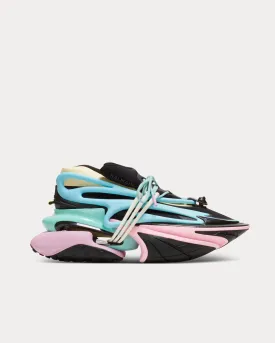 Unicorn Neoprene & Leather Black / Blue / Pink / Green Low Top Sneakers