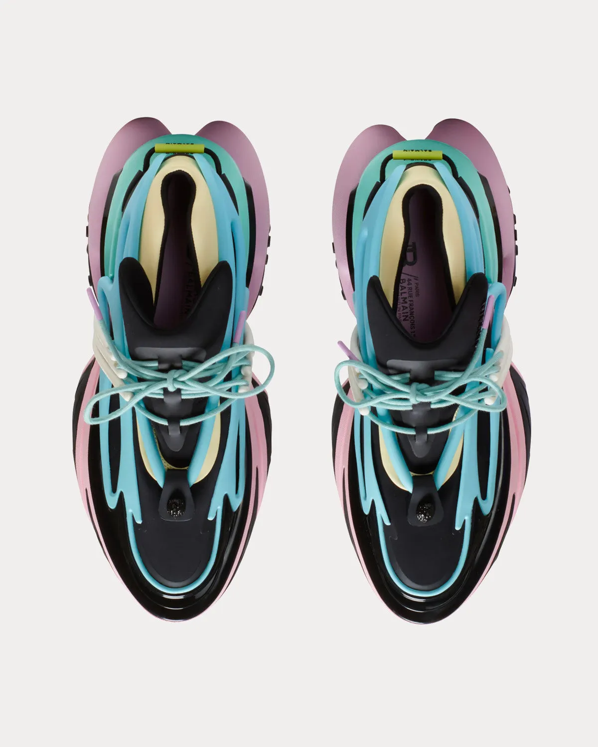 Unicorn Neoprene & Leather Black / Blue / Pink / Green Low Top Sneakers