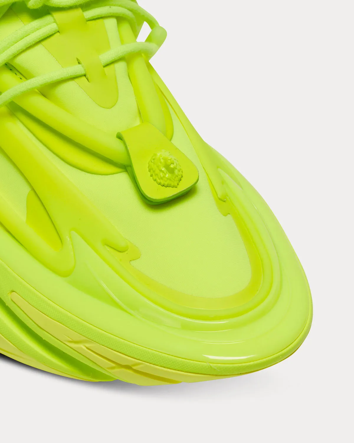 Unicorn Neoprene & Leather Fluo Yellow Low Top Sneakers