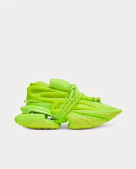 Unicorn Neoprene & Leather Fluo Yellow Low Top Sneakers