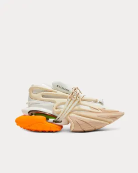 Unicorn Neoprene & Leather Orange / Beige Low Top Sneakers