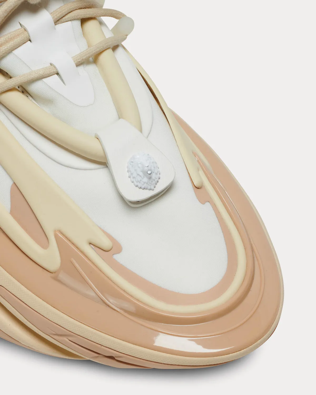 Unicorn Neoprene & Leather Orange / Beige Low Top Sneakers