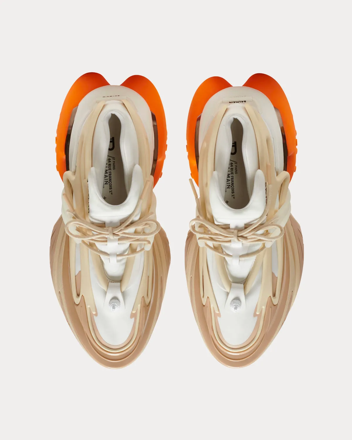 Unicorn Neoprene & Leather Orange / Beige Low Top Sneakers