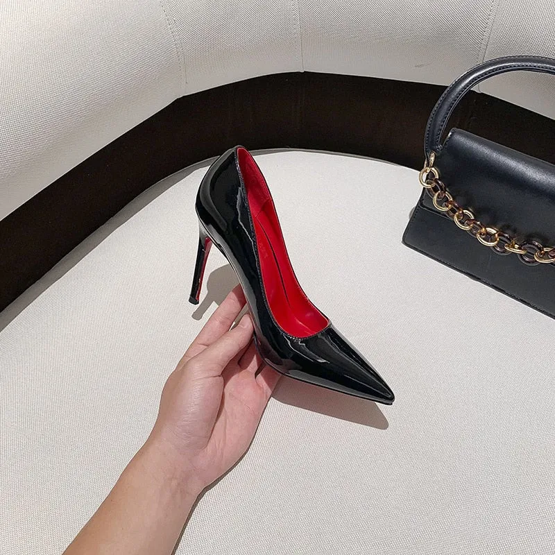 Women  Black Thin High Heel